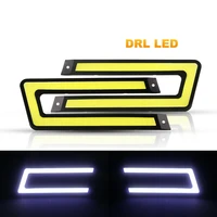 2pcs white cob drl led daytime running light for universal car driving fog lamp for cars car accessories