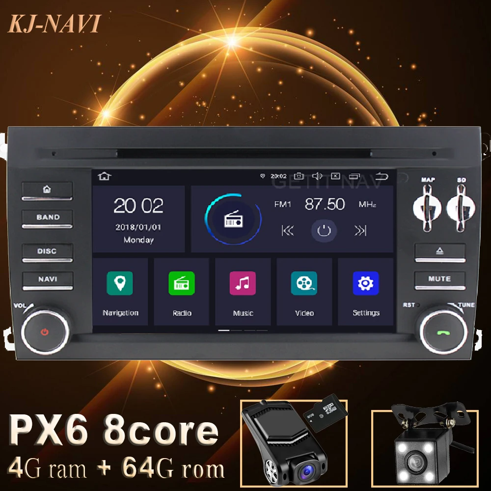 DSP IPS PX5 PX6 4G 64G 8 ядер Android10 автомобильный мультимедийный DVD плеер Автомобильный