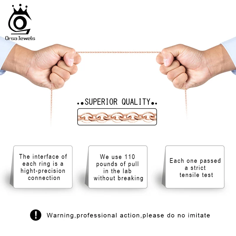 Ожерелье ORSA JEWELS в итальянском стиле серебряная цепочка на шею цвет розового