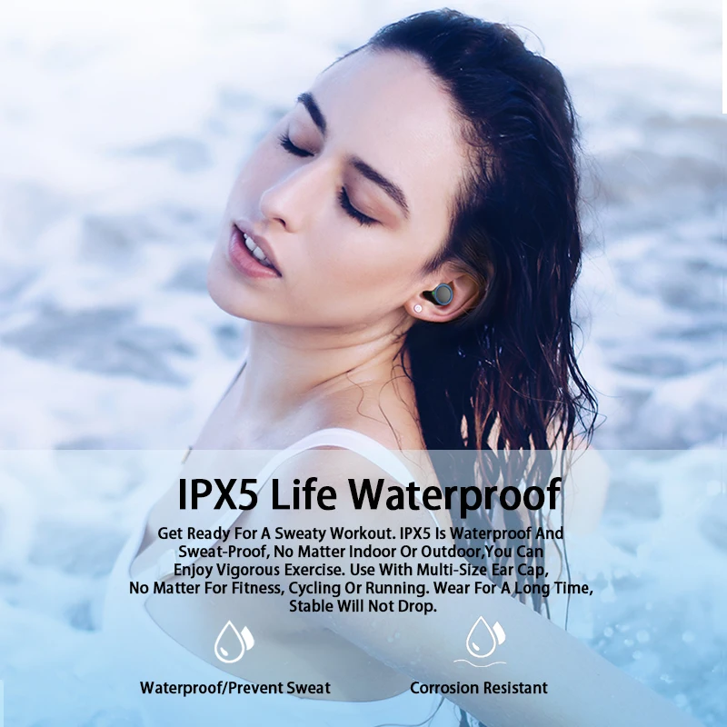 Bluetooth наушники беспроводные стерео с шумоподавлением мини микрофоном для Samsung