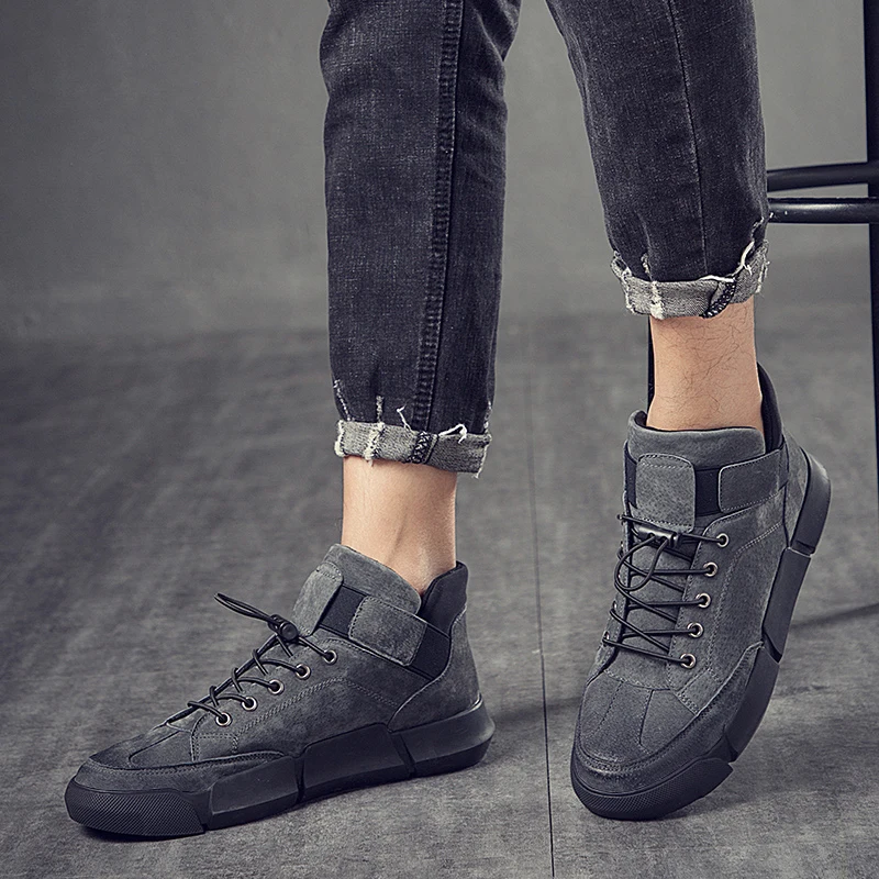 Мужские зимние ботинки из натуральной кожи классические модные теплые