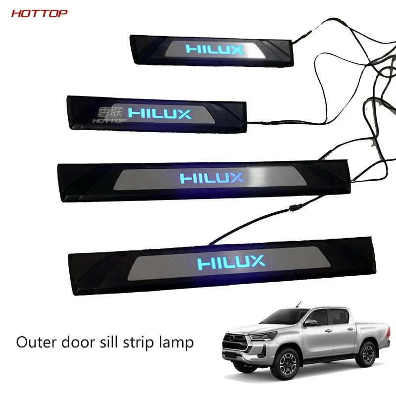 

Автомобильная дверь, приветственная педаль для Toyota Hilux 2020, модифицированные внутренние дверные приветственные огни