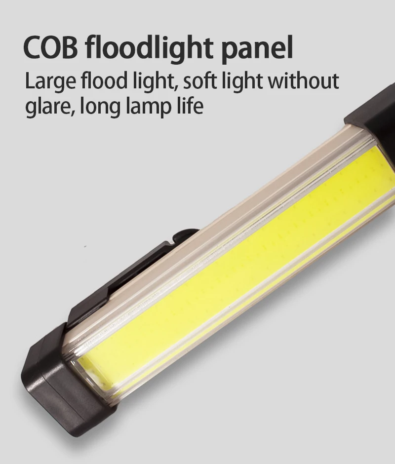 

COB Folding Work Light Outdoor Handheld Magnet Power Display Multi-function Flashlight Lighting For Outdoor Fishing Camping