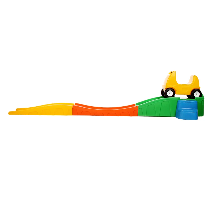 

FREE SHIPPING YLWCNN Three Stage Plastic Scooter Kids Ride On Car Playing Slide Way Small Toy Track CAR