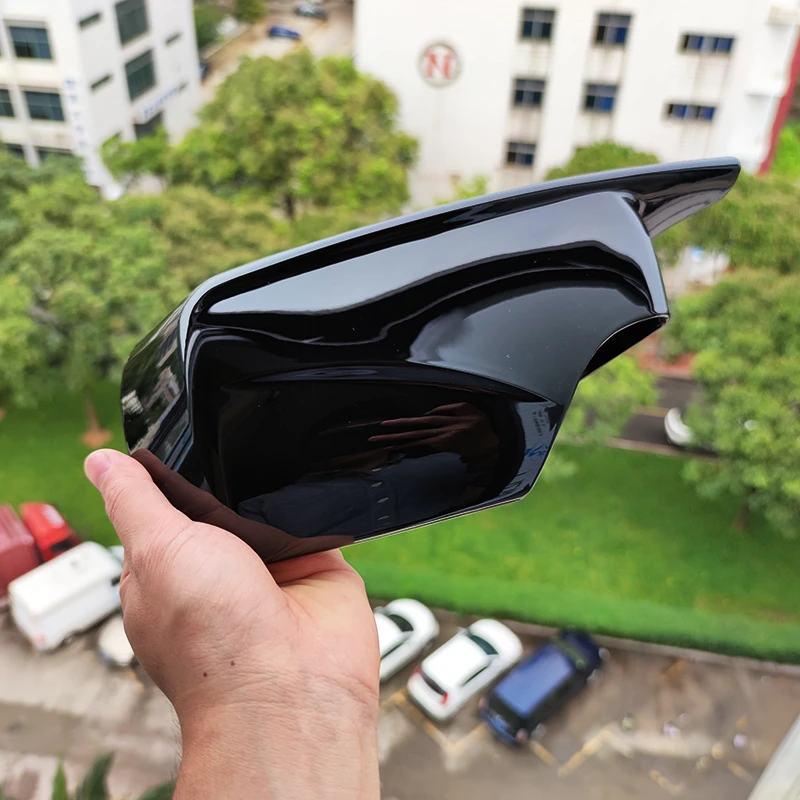 gloss black m4 style side door wing rear view mirror cover cap replacement for bmw e46 3 series 1998 2005 free global shipping