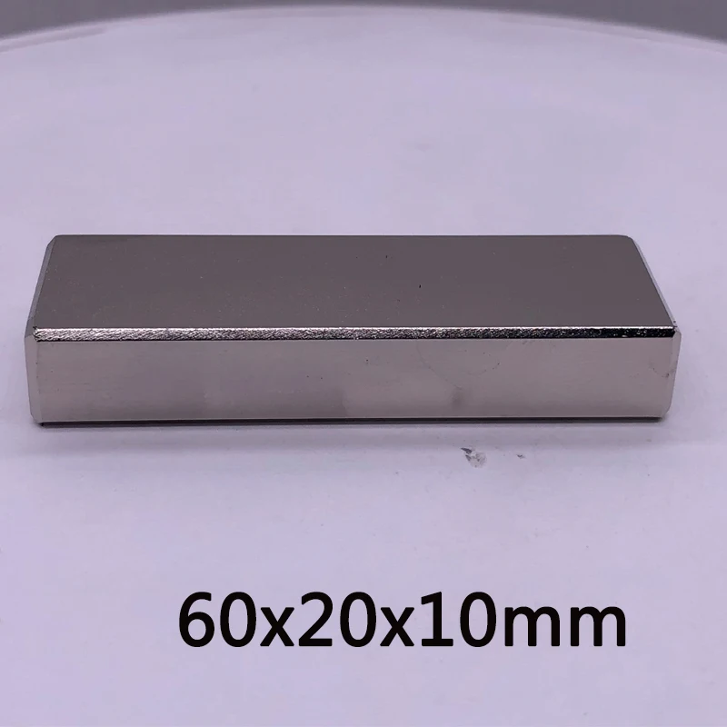 

1/2/3/5/10/20/PCS 60*20*10MM Super Strong Neodymium Magnet Strip Block Permanent Magnet 60x20x10mm Powerful Magnetic Magnets