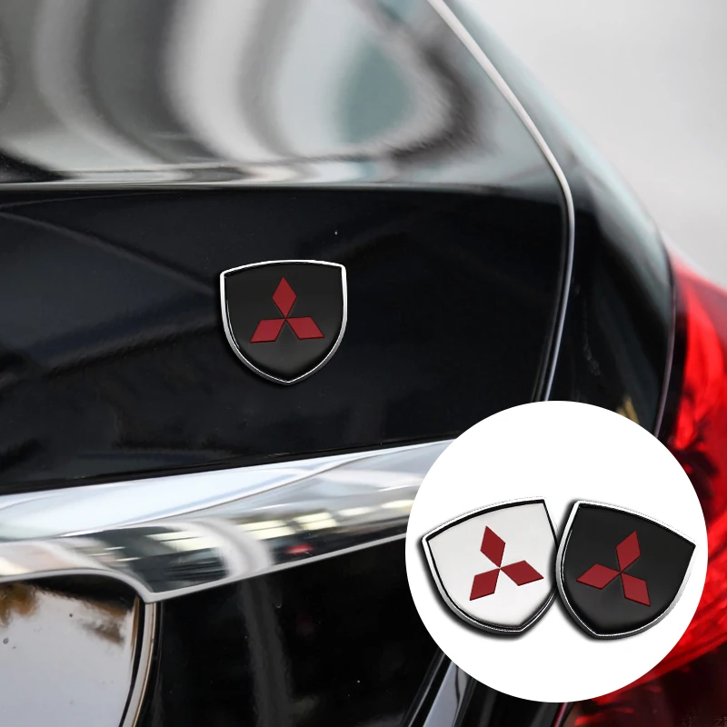 

3D Metal Car Emblems Badge Stickers Decoration Decal For Mitsubishi Lancer EX 10 X Outlander ASX Colt Pajero Styling Accessories