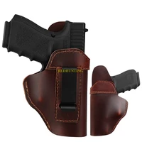 iwb leather gun holster for concealed carry compatible with glock 1943x xdshellcat taurus g2cg3cgx4 sw mp
