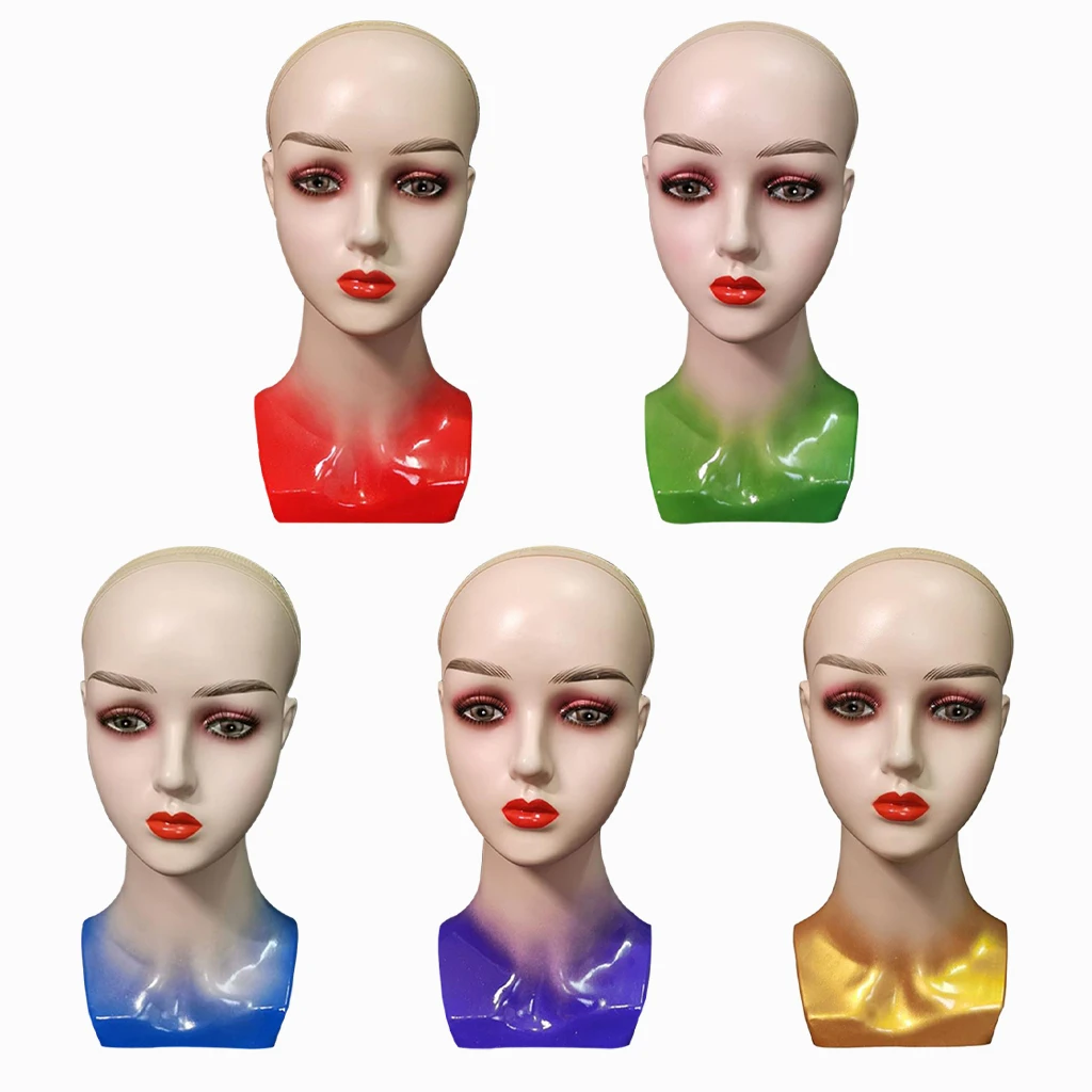 

Female Styles Mannequin Head for Wigs, Hats, Sunglasses Jewelry Display, Durable to Use