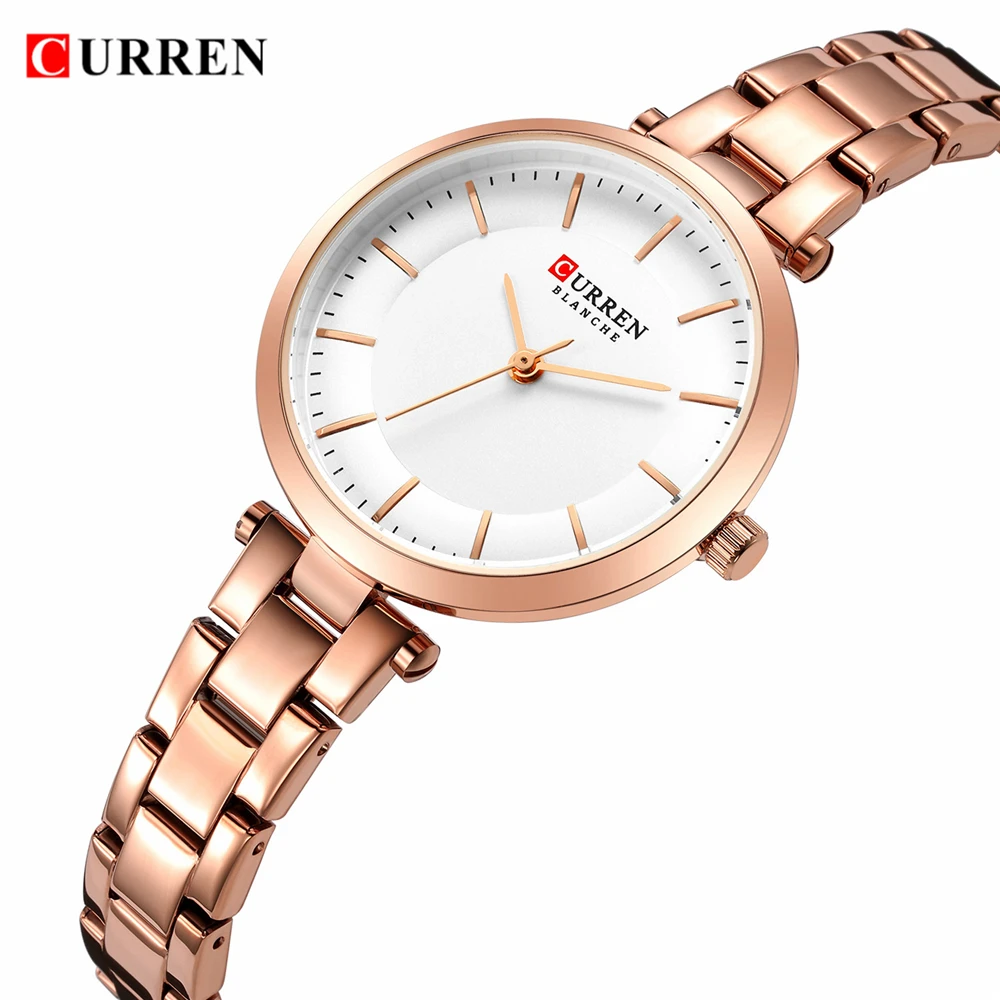 

2021 New Style CURREN Ladies Fashion Slim Steel Watch Female Casual Dress Quartz Clocks Nice Looking Gift zegarek damski