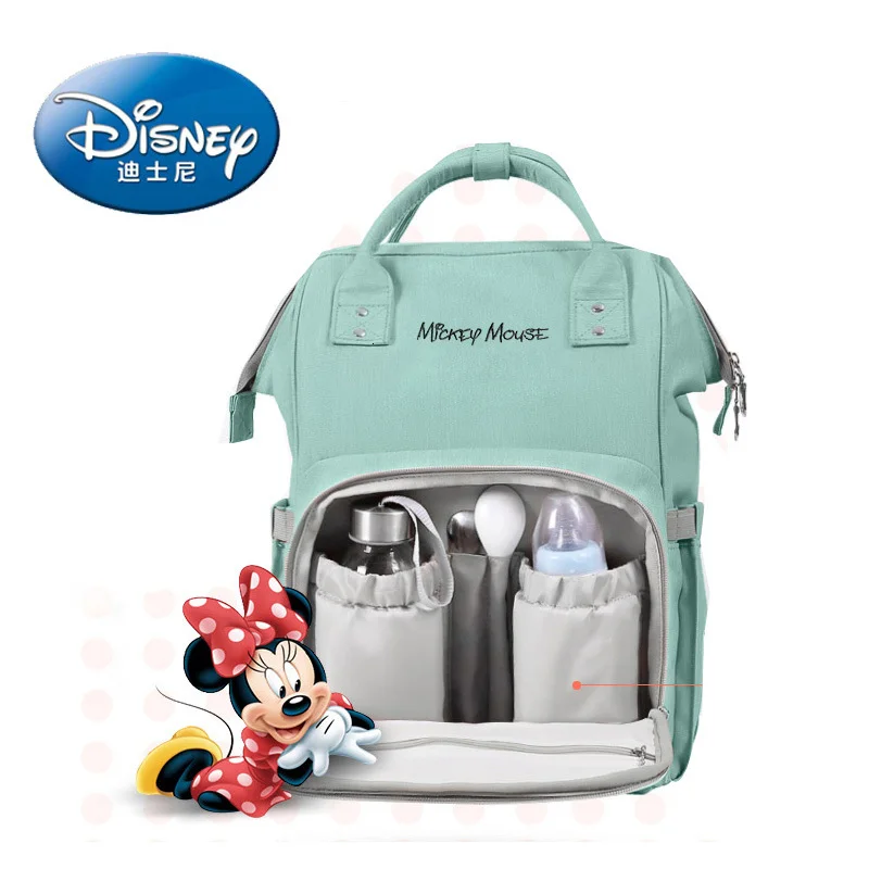 Disney USB Отопление пеленки мешок для подгузников рюкзак большой Ёмкость кормящих