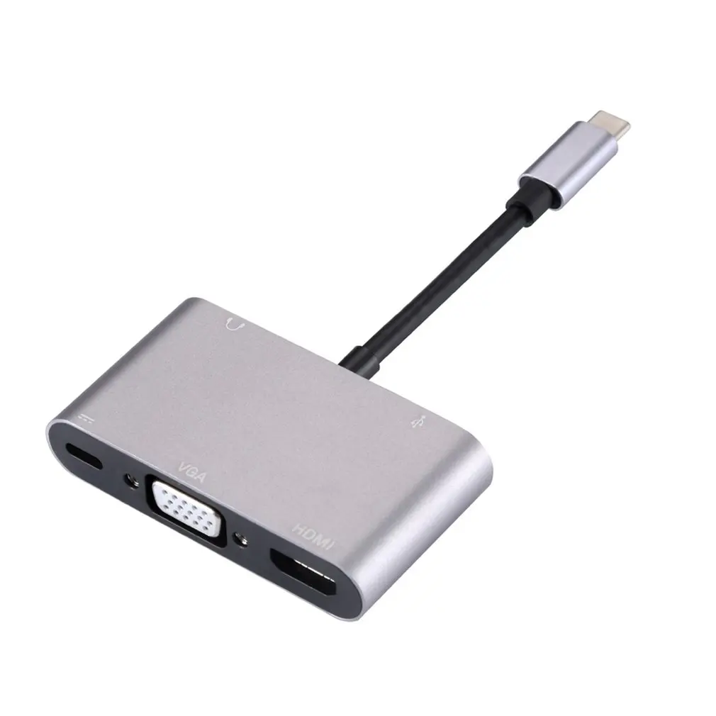 Адаптер USB Type C на HDMI/VGA/3 5 мм/USB 3 0/PD|Компьютерные кабели и разъемы| |