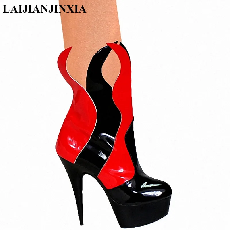 New South Korean women's shoes 15cm nightclub super high heels, flame sexy pole shoes, short Dance Shoes