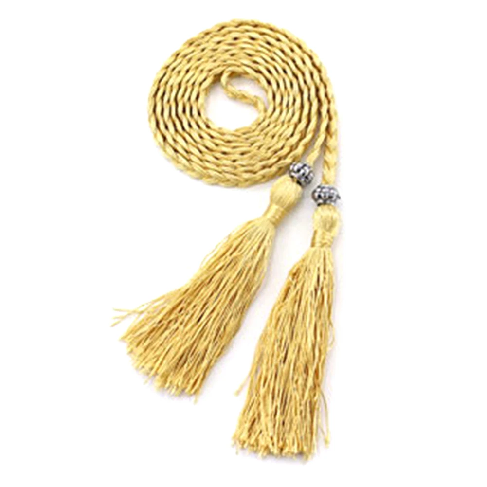 Женский этнический плетеный ремень с узлом и кисточкой|Женские ремни| |