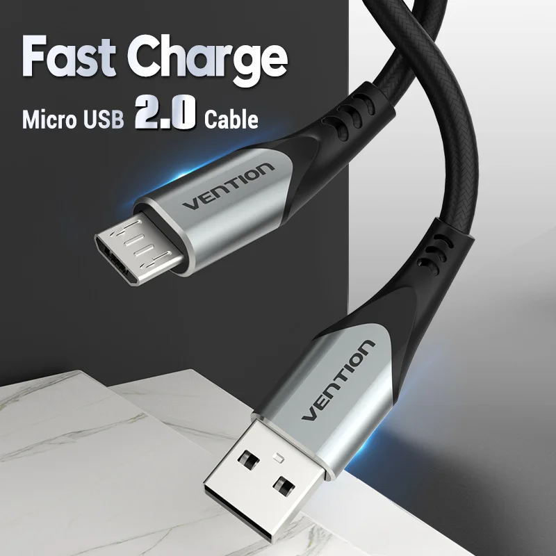 Кабель Micro USB Vention 3A быстрая зарядка провод для Android мобильный телефон кабель