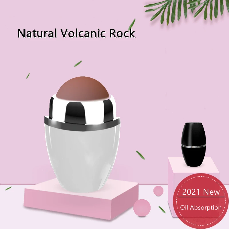 

Mini Oil-Absorbing Roller Real Volcanic Stone Oil Control Rolling Roller Matte Makeup Skin Care Tool Removal for Facial Cleaning
