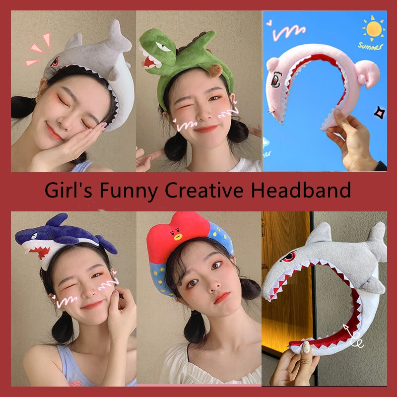 

Personality Creative Animal Hair Band Female Wash Hair Band Net Celebrity Cute Funny Fish Headband Hair for Women 2021