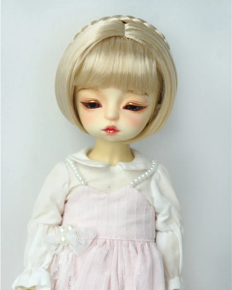 

【JUSUNS】JD620 5-6inch 6-7inch 7-8inch Short Bobo cut with Braiding Band synthetic mohair BJD wig 1/8 OB11 YOSD MSD accessories