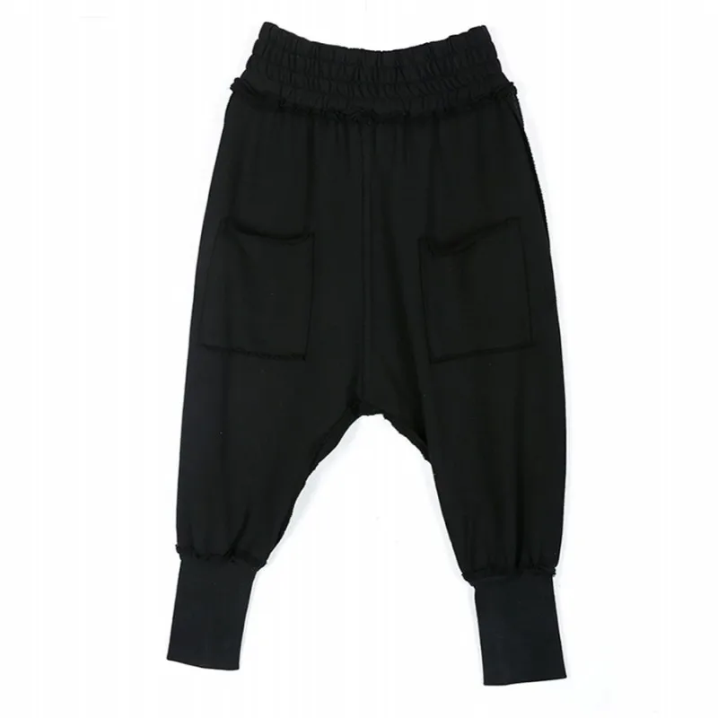 Elastic Waist Black Gothic Baggy Fashion Hip Hop Solid Joggers Women Pants Harem Punk Rock Loose Trouser Ladies Sweatpants | Женская