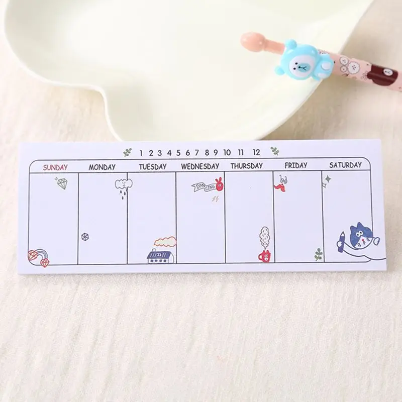 

1PC Weekly Planner Agenda Material Escolar Caderno 2018 School Papeleria Stationery