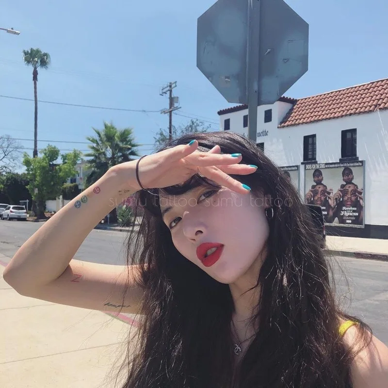 Тату-стикер s 30 листов/лот Kawaii стикер корейский стиль Ins цветы Радуга тату-стикер s мультяшная декоративная наклейка s