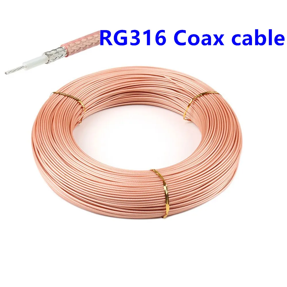 

10meter RG316 cable RF coaxial cable 2.5mm 50 Ohm Low Loss 30ft for crimp connector fast shipping