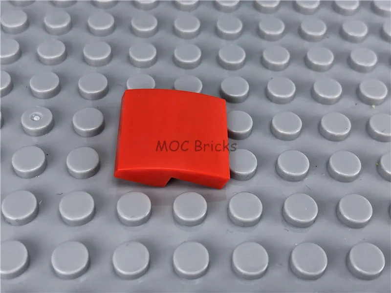 100 шт./лот MOC кирпичи 15068 изогнутый наклонный кирпич 2x2 белый красный черный яблоко