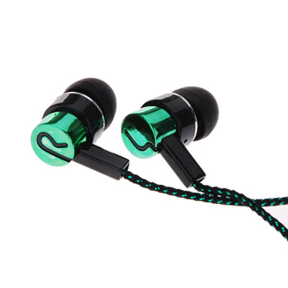 Stereo 3.5 mm Noise Isolating Wired Earphones Jack Standard Reflective Cloth Line In-ear Earbuds without Mic | Электроника
