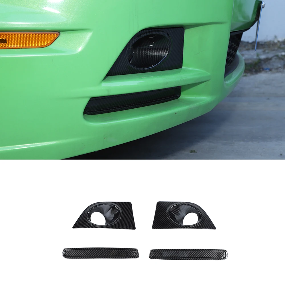 

for Ford Mustang 2010 2011 2012 2013 2014 Car Front Fog Lamp Decoration Cover Car Lamp Hoods Exterior Accessories Carbon Fiber