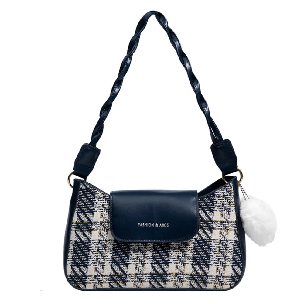 

Модная женская сумка на плечо из шерстяной ткани с клетчатым принтом в стиле пэчворк женские сумки для деловых покупок путешествий