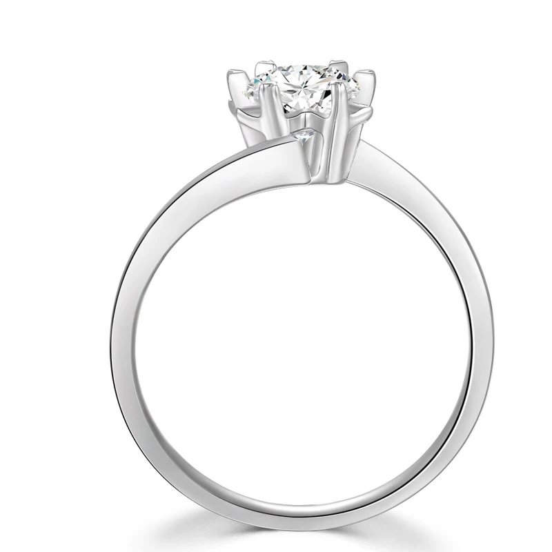 Женское кольцо из натурального золота классическое вечернее цельного 18 К с