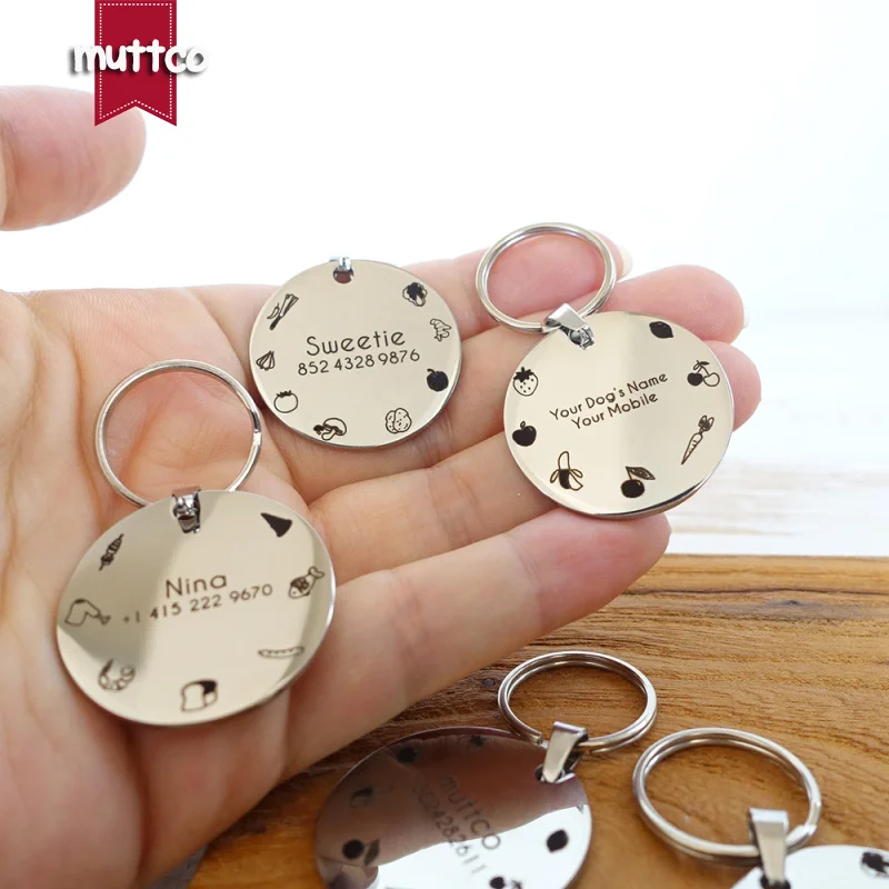 30 мм само-дизайн еда собака бирки id метки для домашних животных бирка подвеска