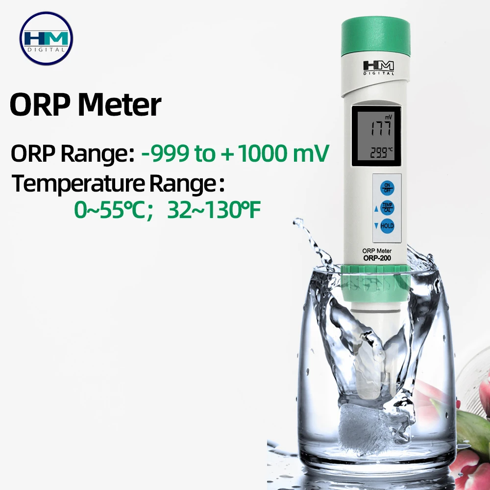 HM цифровой ORP-200 водонепроницаемый ОВП метр плюс/минус 0,5-% Точность индикации для сельского хозяйства аквариумов Гидропоника Скидка 40