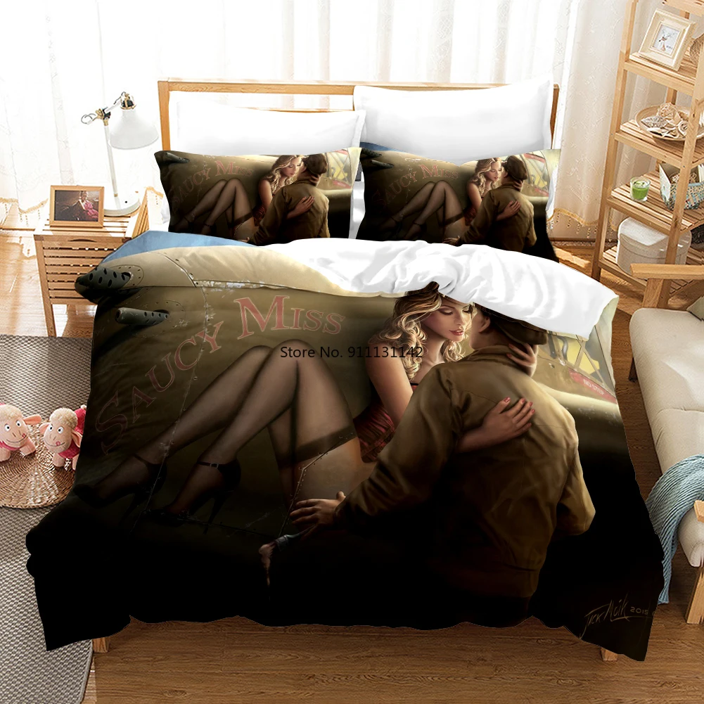 

Beautiful Watercolor Painting Women's Bedding Set 3D Digital Print Down Bed Cover Pillowcase Adult Bedroom Home Textile