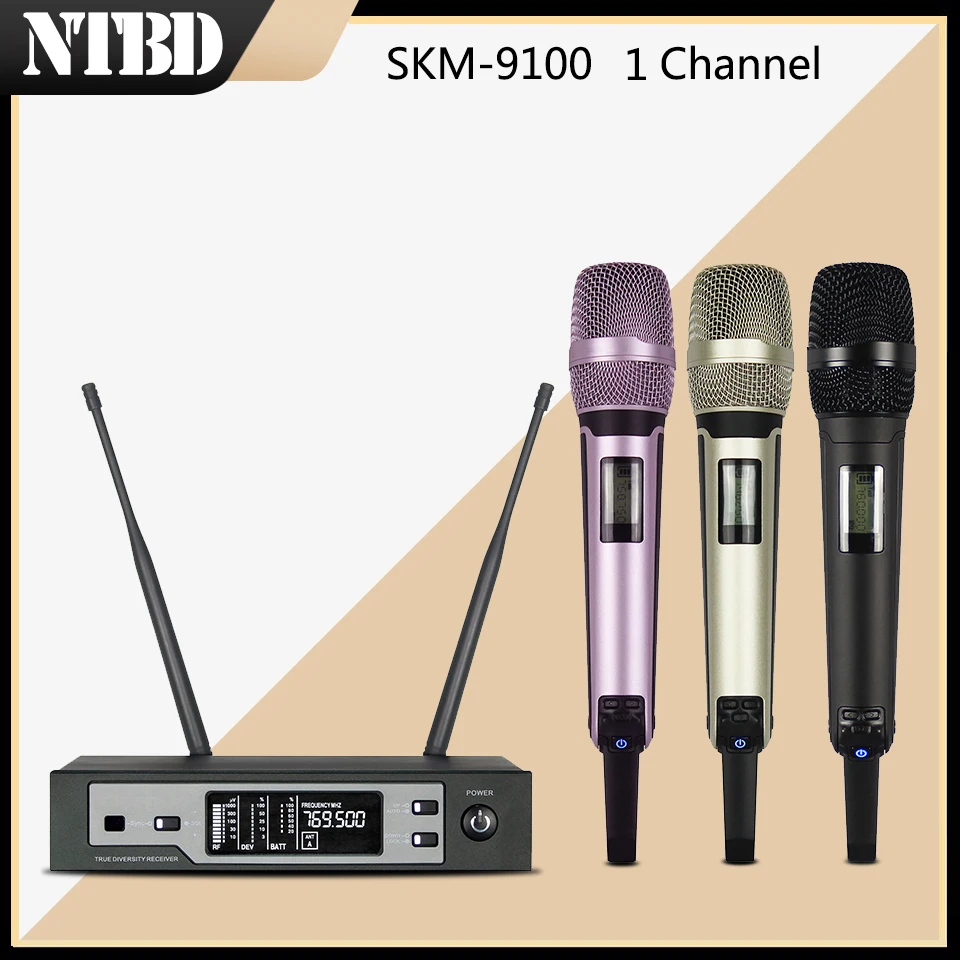 

NTBD Stage Performance Show Party Hip Hop Home KTV Rap SKM9100 Professional Wireless Microphone Lavalier/Headset True Diversity