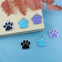 jeque 10pcs diy handmade metal enamel bear paw charms bracelet dog claw pendants for necklace earring jewelry making craft