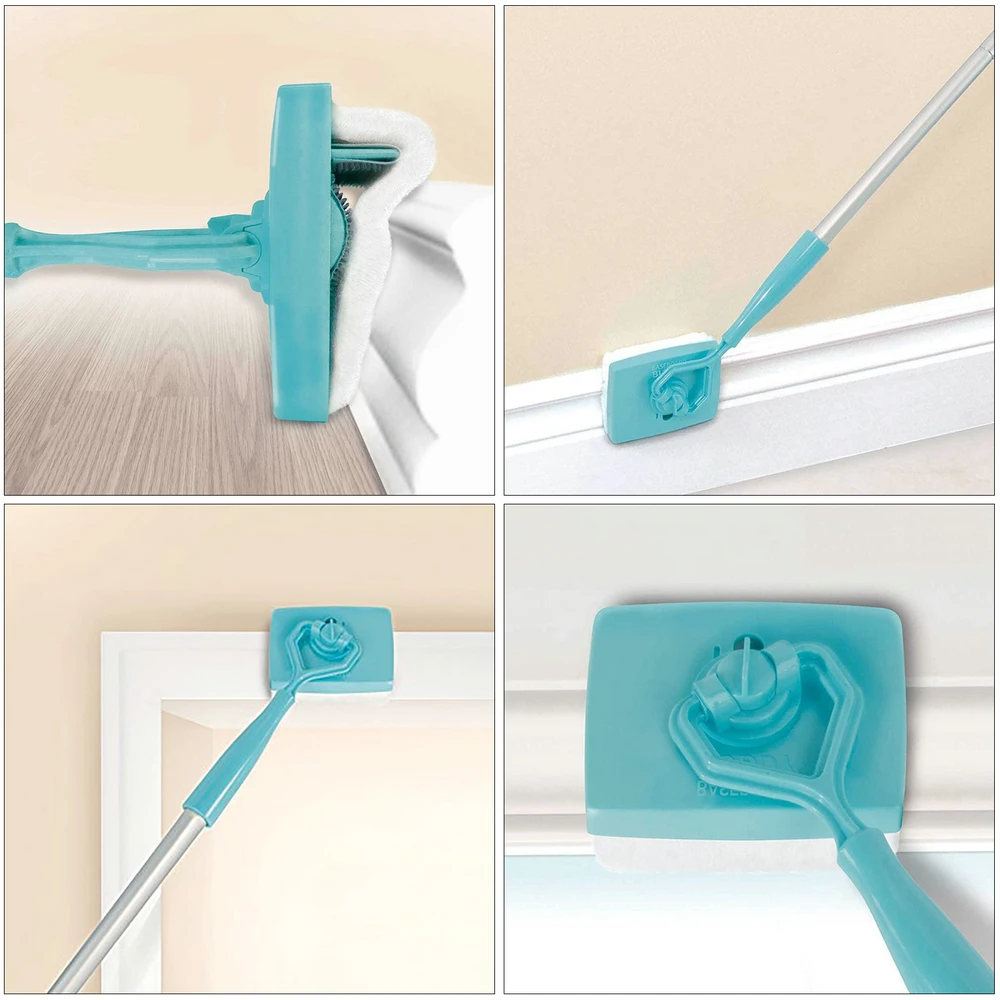 

Adiustable Baseboard Cleaner Tools Telescopic Microfiber Dust Cleaner Mops Baseboard Cleaning Brush for Home Dust Cleane Broom