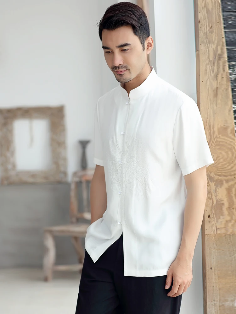 Костюм Тан в китайском стиле мужской костюм с воротником стойкой пуговицами и