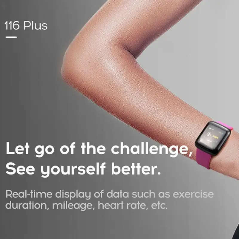 D13 умные часы 116 плюс сердечного ритма Смарт-браслет спортивные