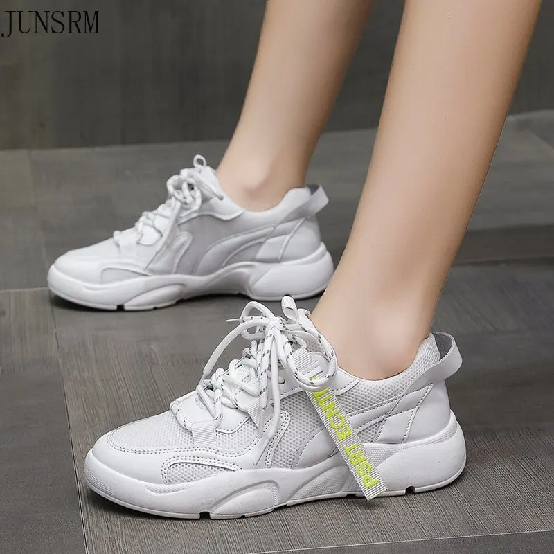 

Daddy shoes new wild platform platform lace-up mesh breathable comfortable sports casual white shoes