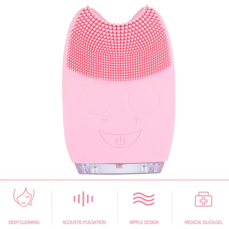 Электрическая массажная силиконовая Чистящая Щетка для лица, стиральная машина, водонепроницаемые очищающие устройства для лица, профессиональные инструменты по уходу за кожей