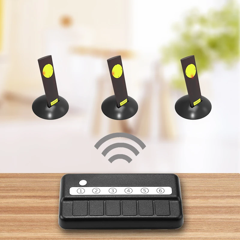 Беспроводная система вызова BYHUBYENG для офисного вызывающего стола Buzzer Bell
