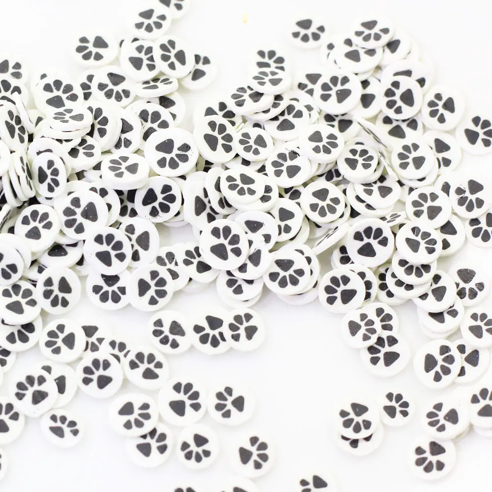 

200 г/50 г Polymerlk горячая Распродажа 3D следы лап полимерные глиняные ломтики "собачья лапа" ломтик декоративная обсыпка лап животных печати поли...