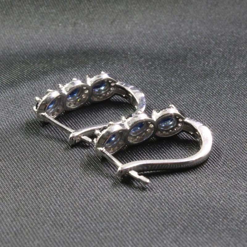 Серьги кольца из серебра 100% пробы с светильник пфиром 6 шт.|Серьги-кольца| |