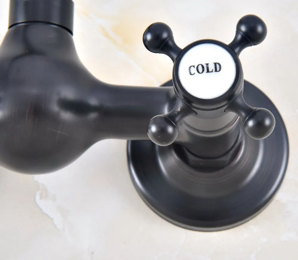 Черный Масло втирают античная латунь ванная комната кухонная раковина смеситель