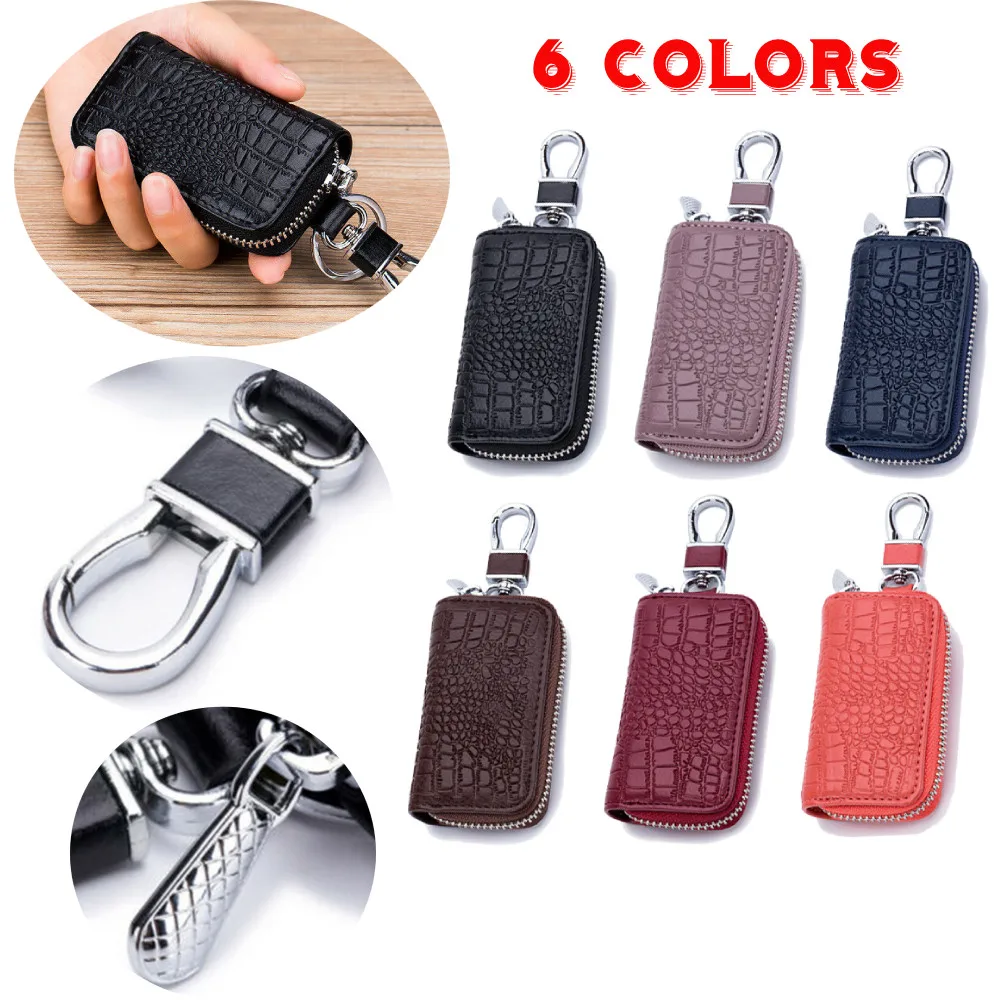 

Bag Key Case Cover Fob Genuine Leather Holder Keychain Protection Shell
