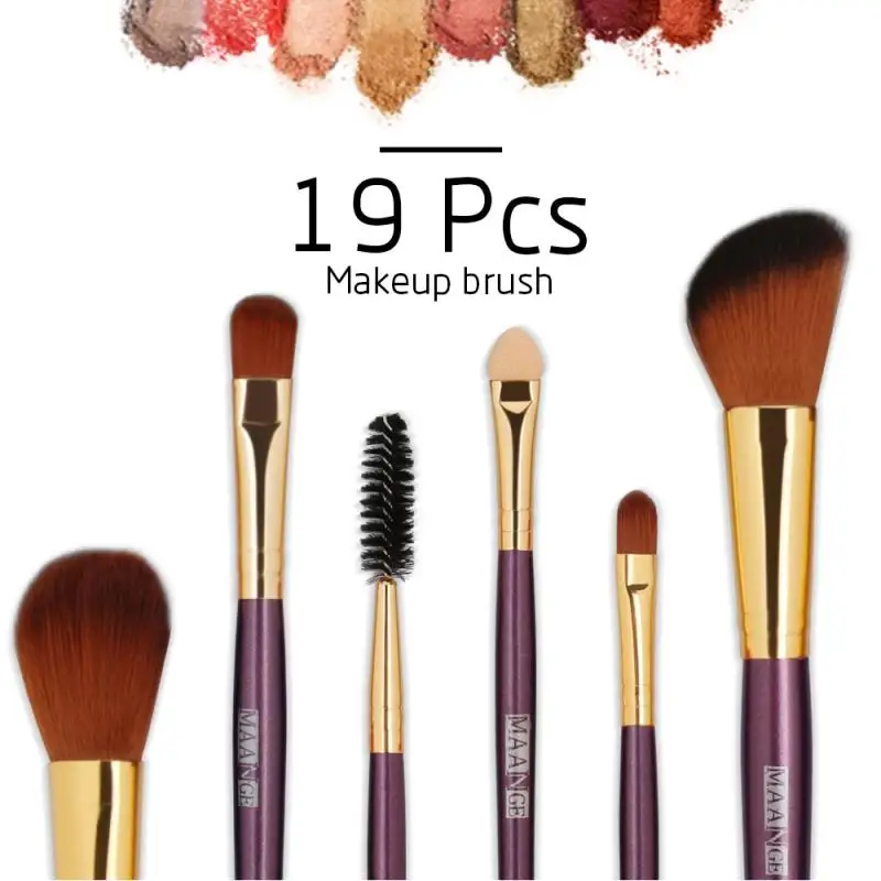 

19pcs/Set Makeup Brushes Tool Set Cosmetic Powder Eye Shadow Foundation Blush Blending Beauty Make Up Brush Maquiagem