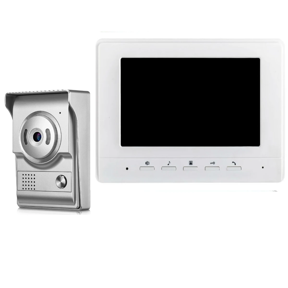 

Visual Intercom Doorbell 7'' TFT Color LCD Wired Video Door Phone System Indoor Monitor 700TVL Outdoor IR Camera Support Unlock