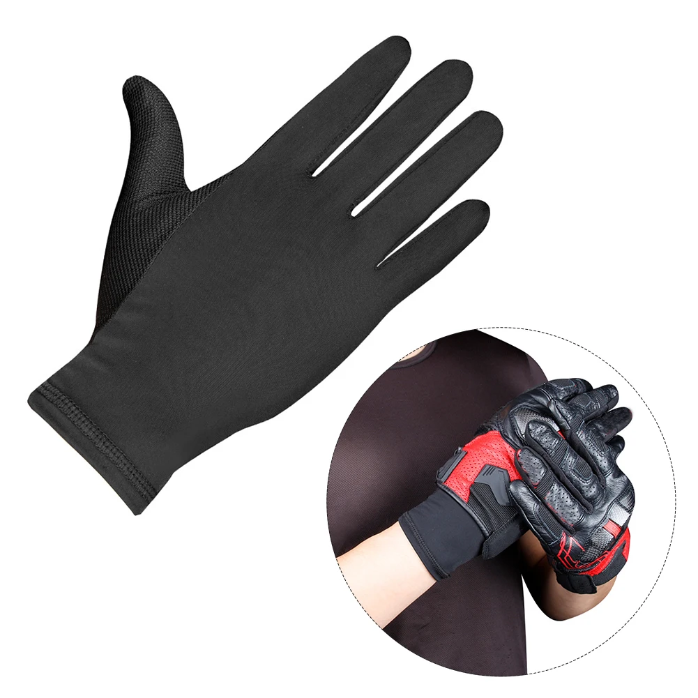 

1 Pair Non Slip Motorcycle Lined Gloves Breathable Cool Road Racing Quick Drying Cold Feeling Quick Drying Glove Lining