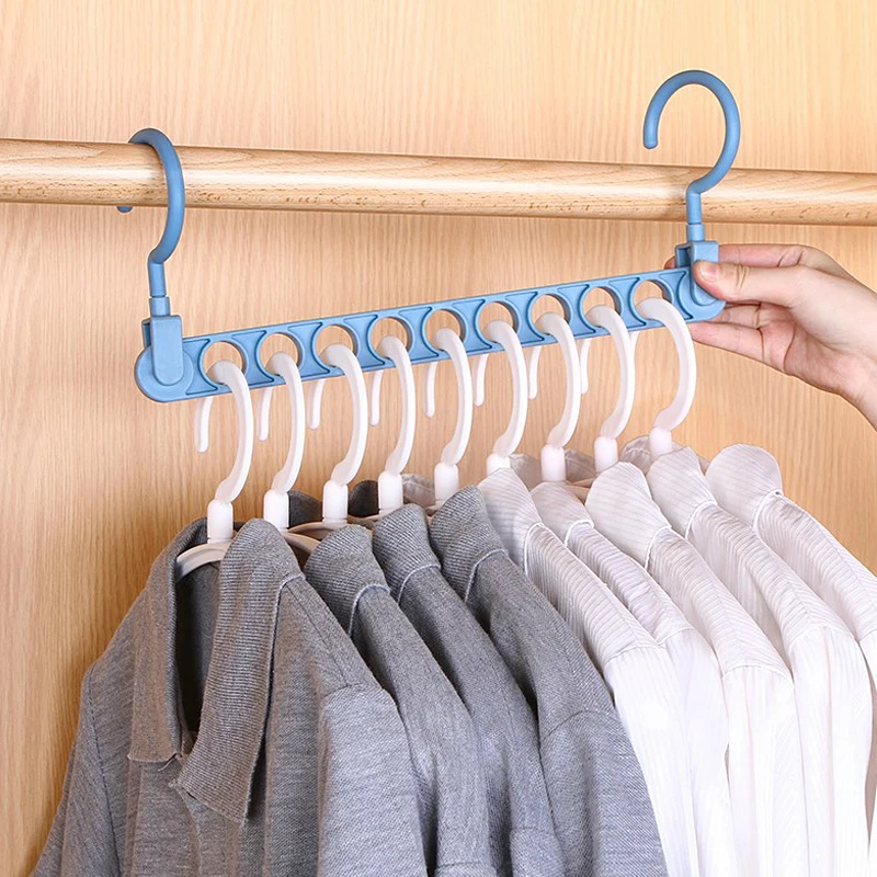 9 Hole вешалка для одежды вращающийся многофункциональный шкаф после двери